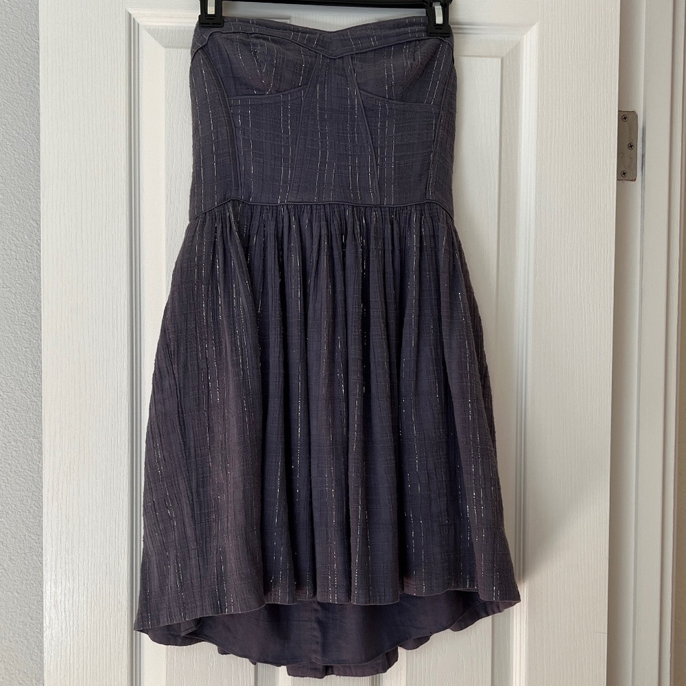 Rebecca Taylor Strapless Cotton  Fit & Flare Dress 6